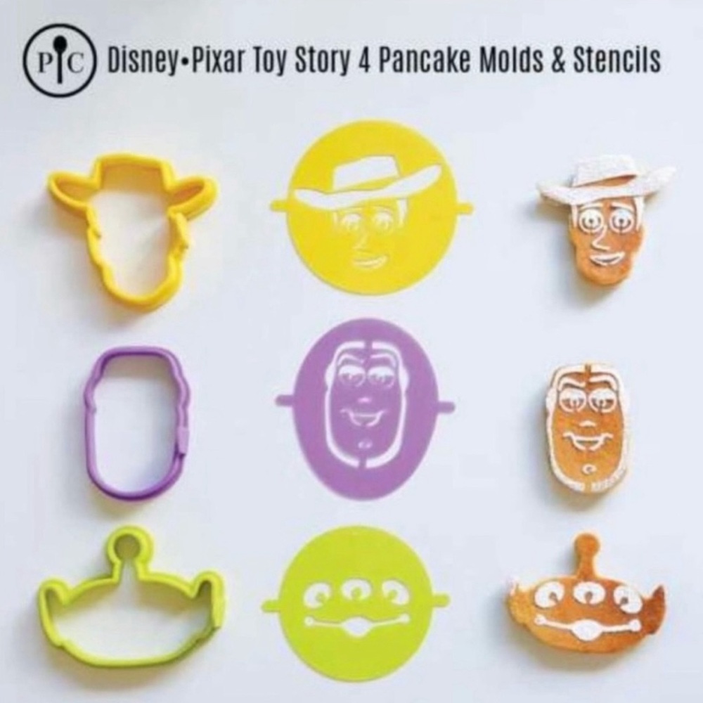 Pampered Chef Toy Story 4 Pancake Molds and Stencils Set NWT